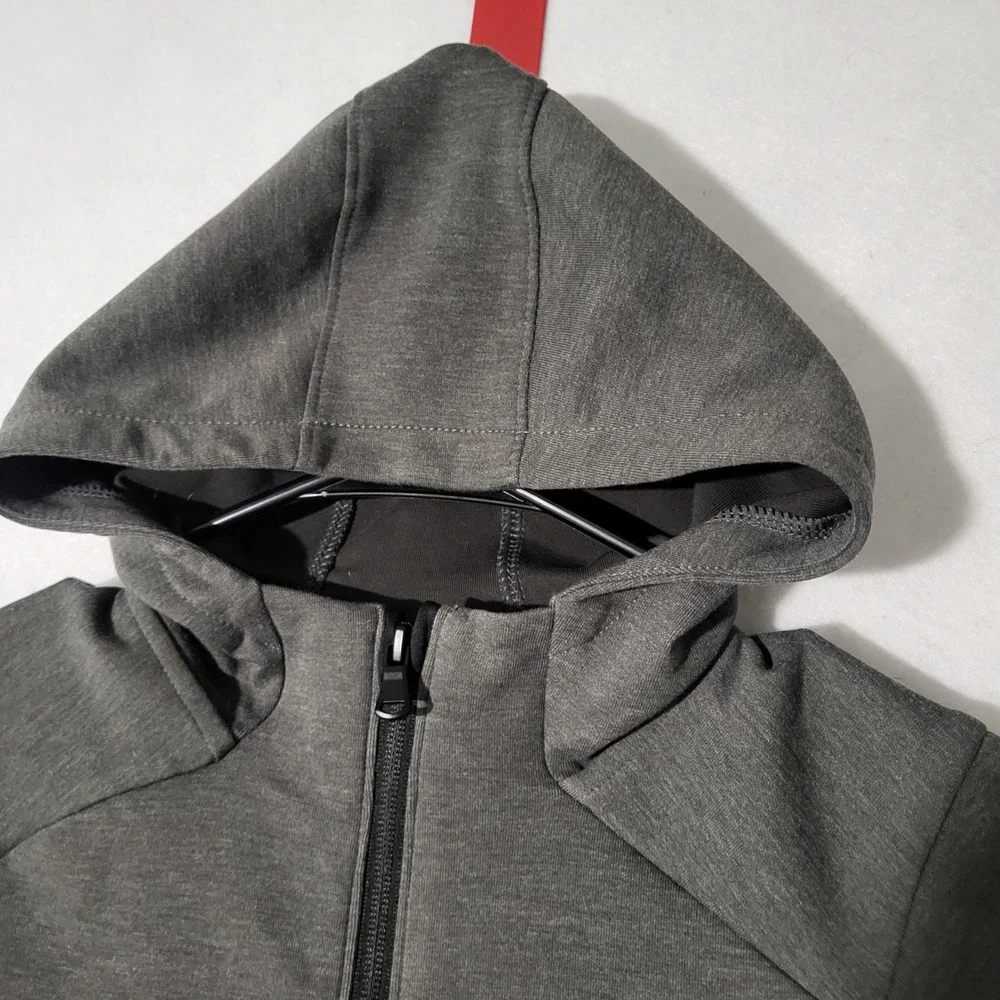 Old Navy Active Boys Small 6 7 Gray Jacket Dynamic Fleece Zip Hoodie NWT New